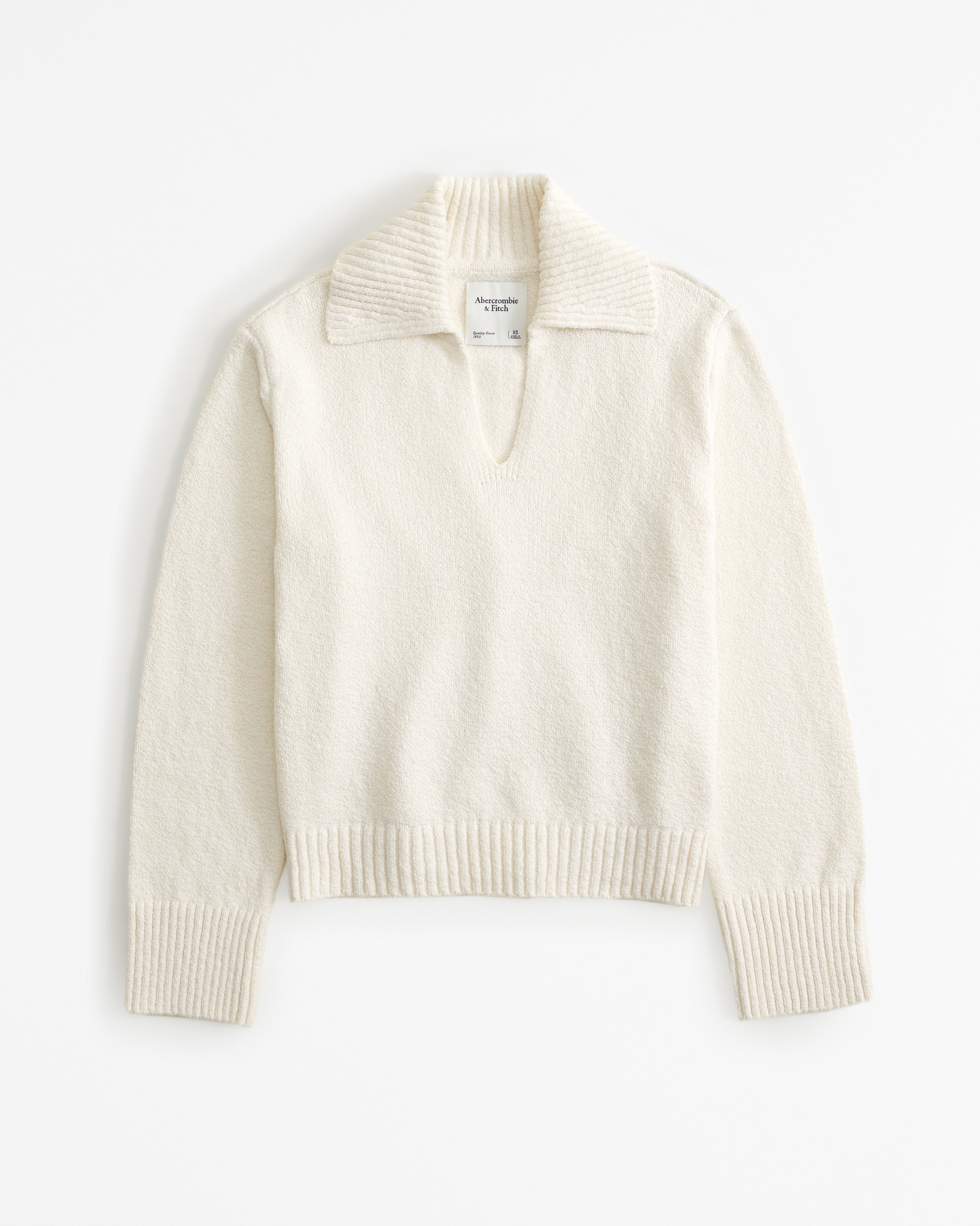 Textural Notch-Neck Sweater