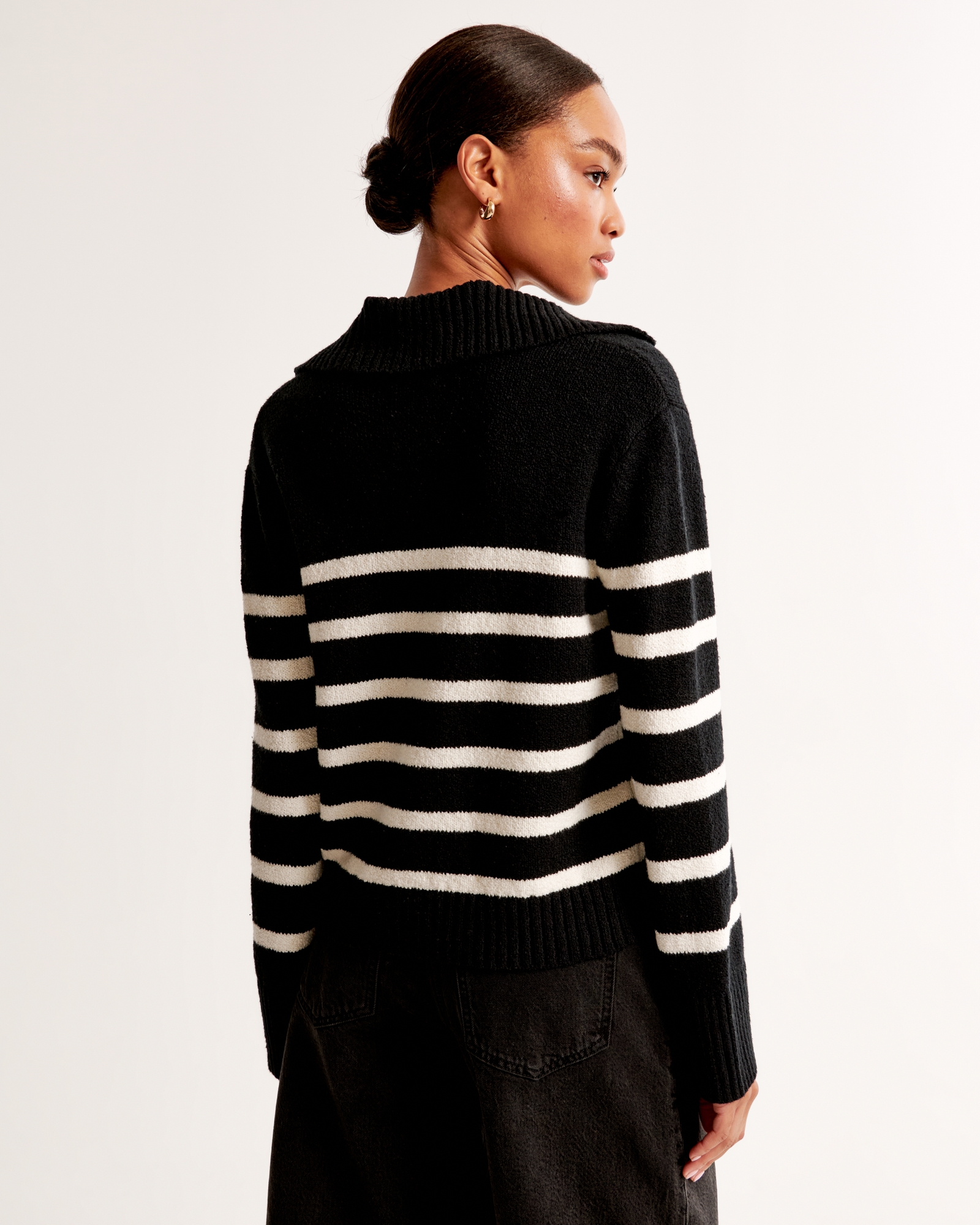 Textural Notch-Neck Sweater