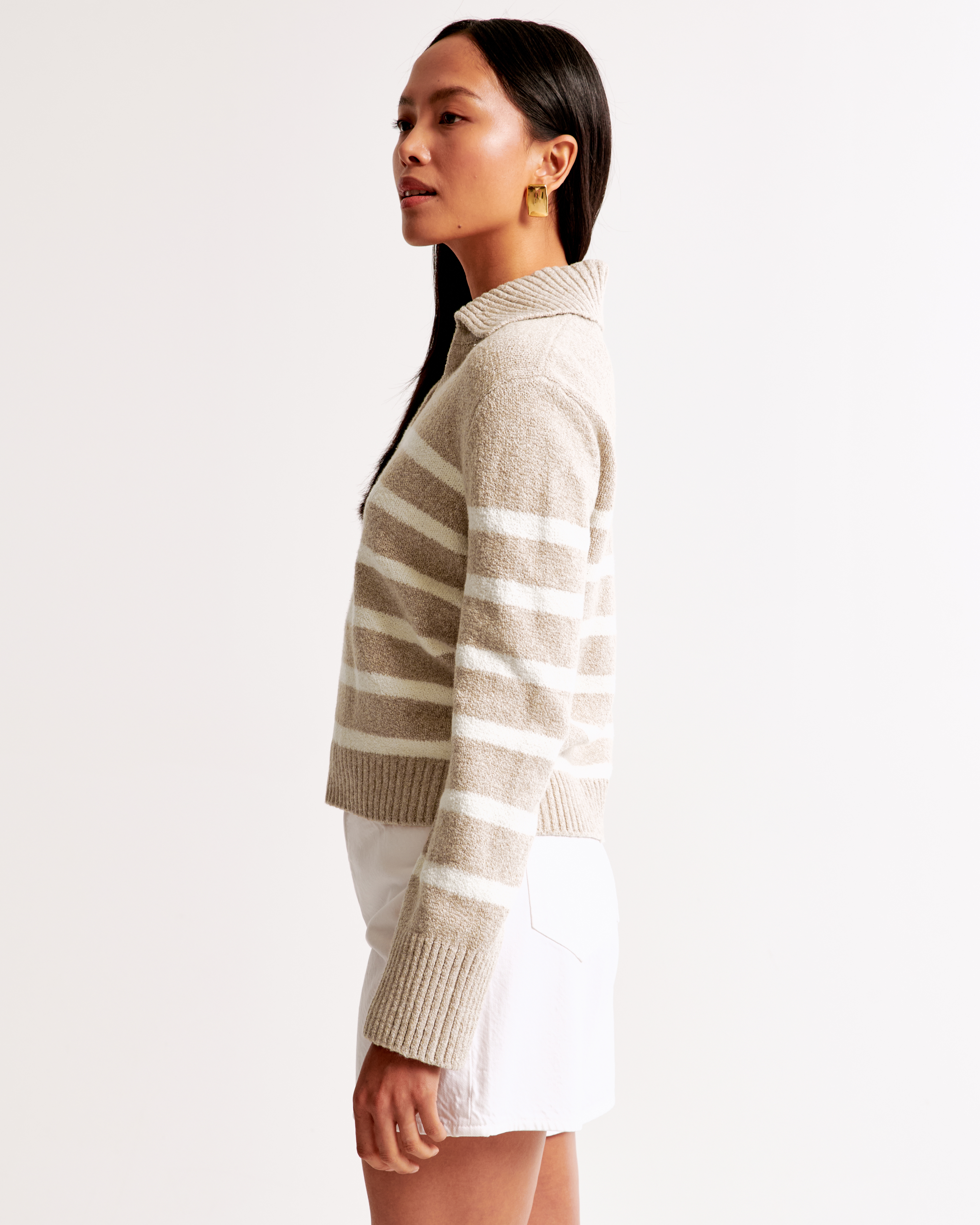Abercrombie & Fitch Textural Notch-Neck Sweater | MainPlace Mall