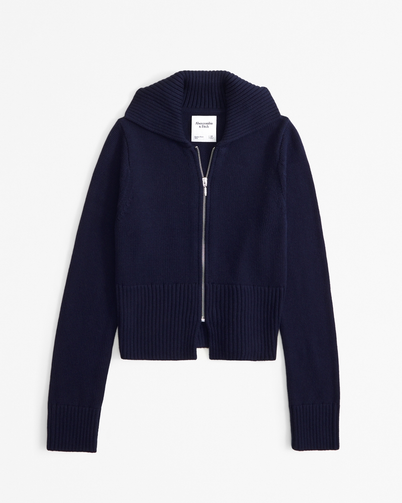 Cardigan with zipper on sale