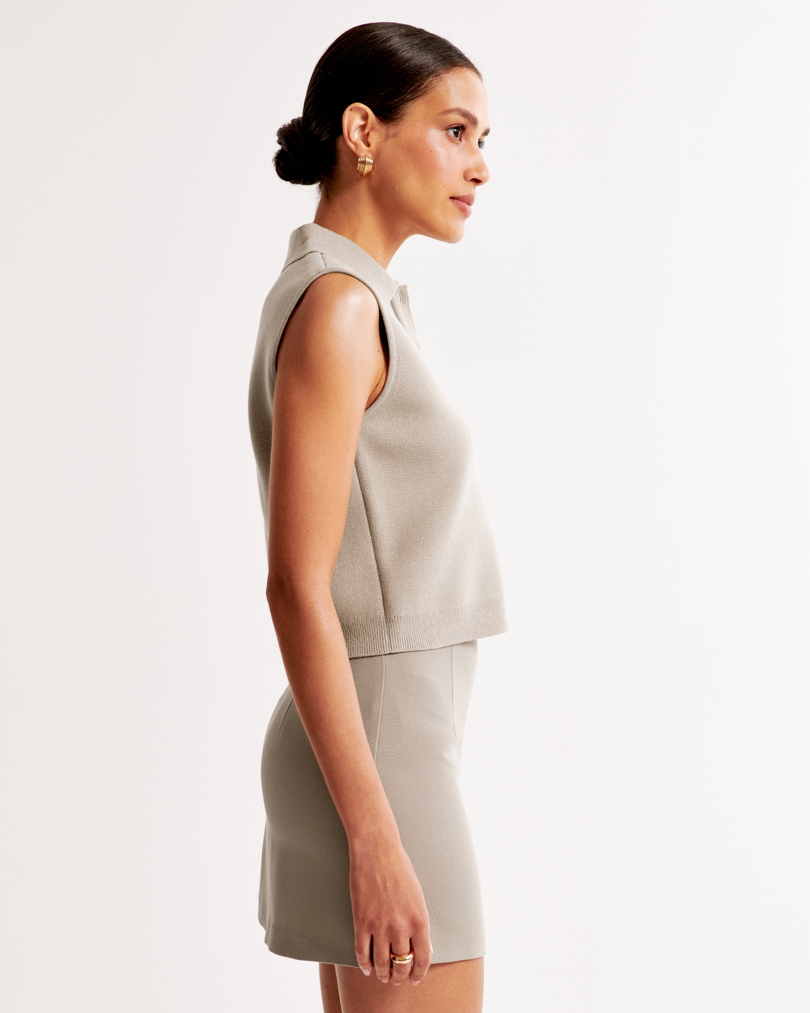 LuxeLoft Sleeveless Notch-Neck Top