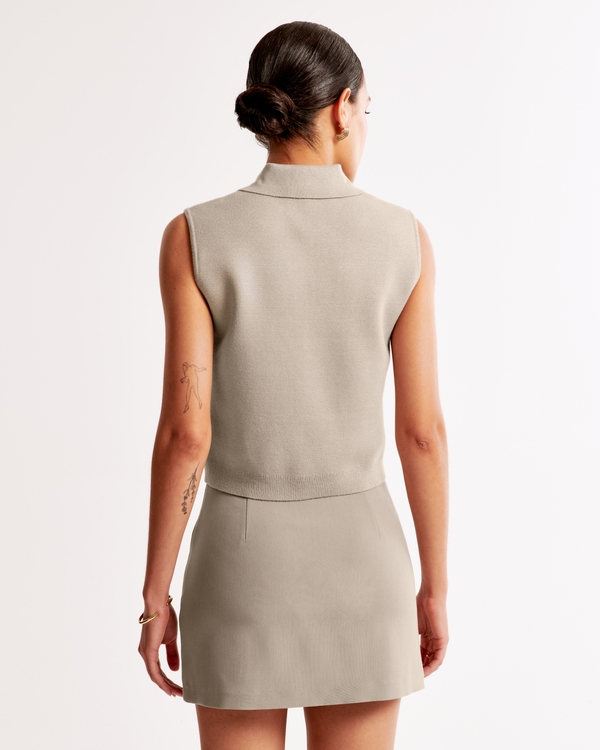 LuxeLoft Sleeveless Notch-Neck Top