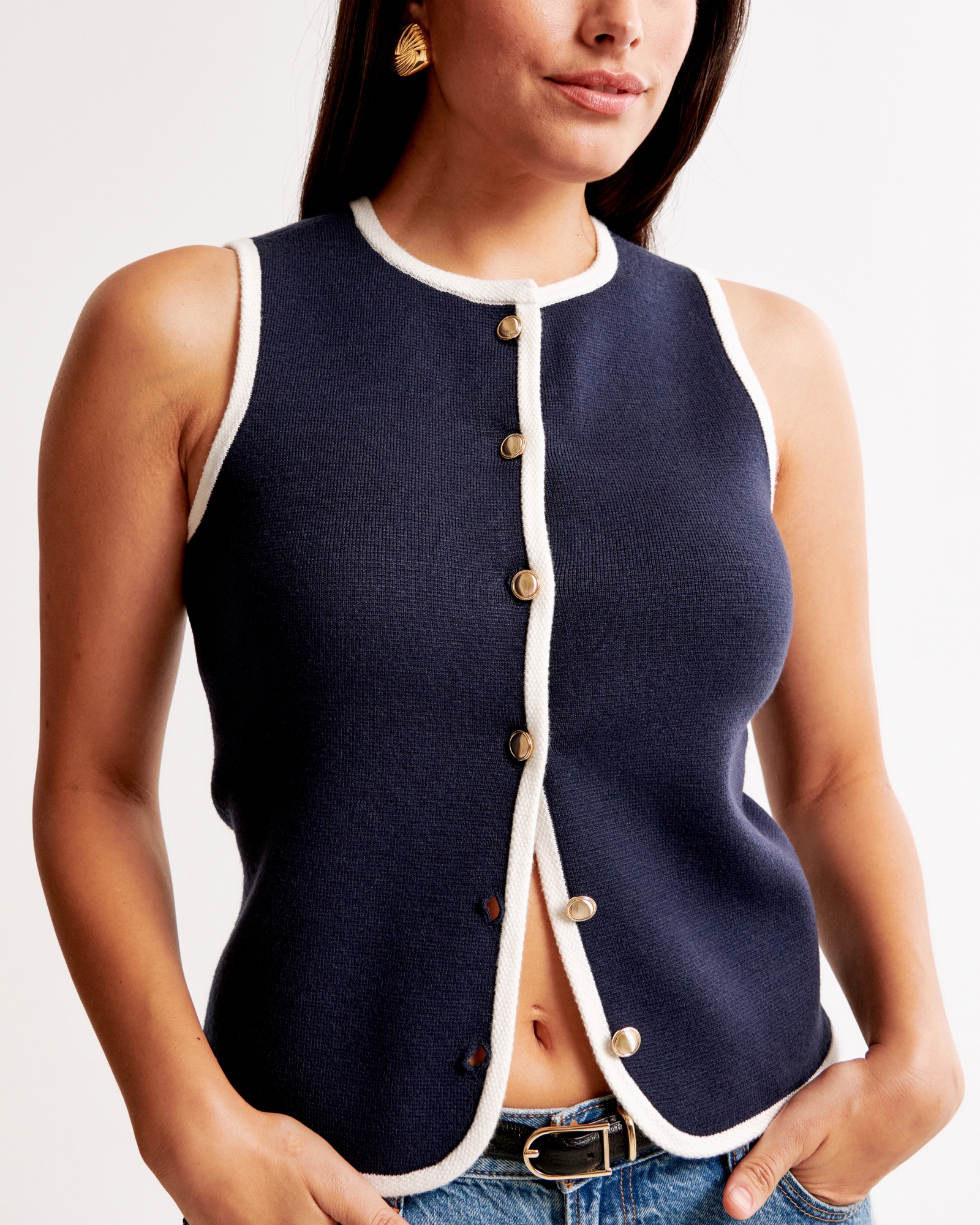 The A&F Mara Crew Sweater Vest