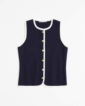 Women's The A&F Mara Crew Sweater Vest Women's Tops