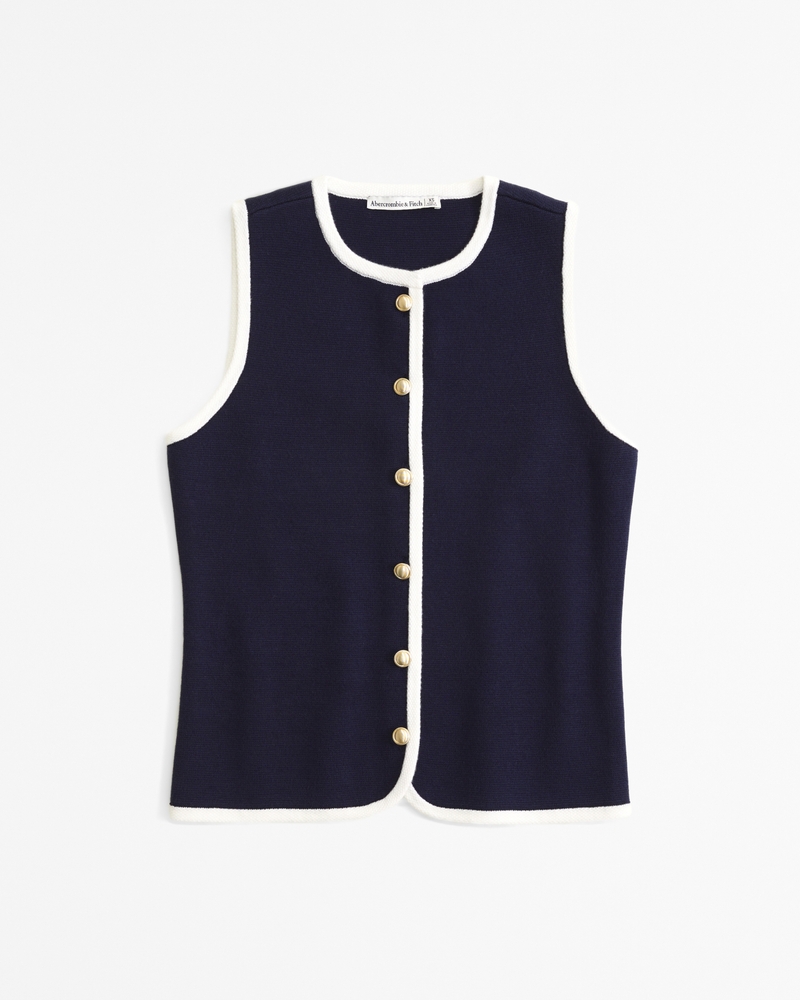 Women s The A F Mara Crew Sweater Vest Women s New Arrivals Abercrombie