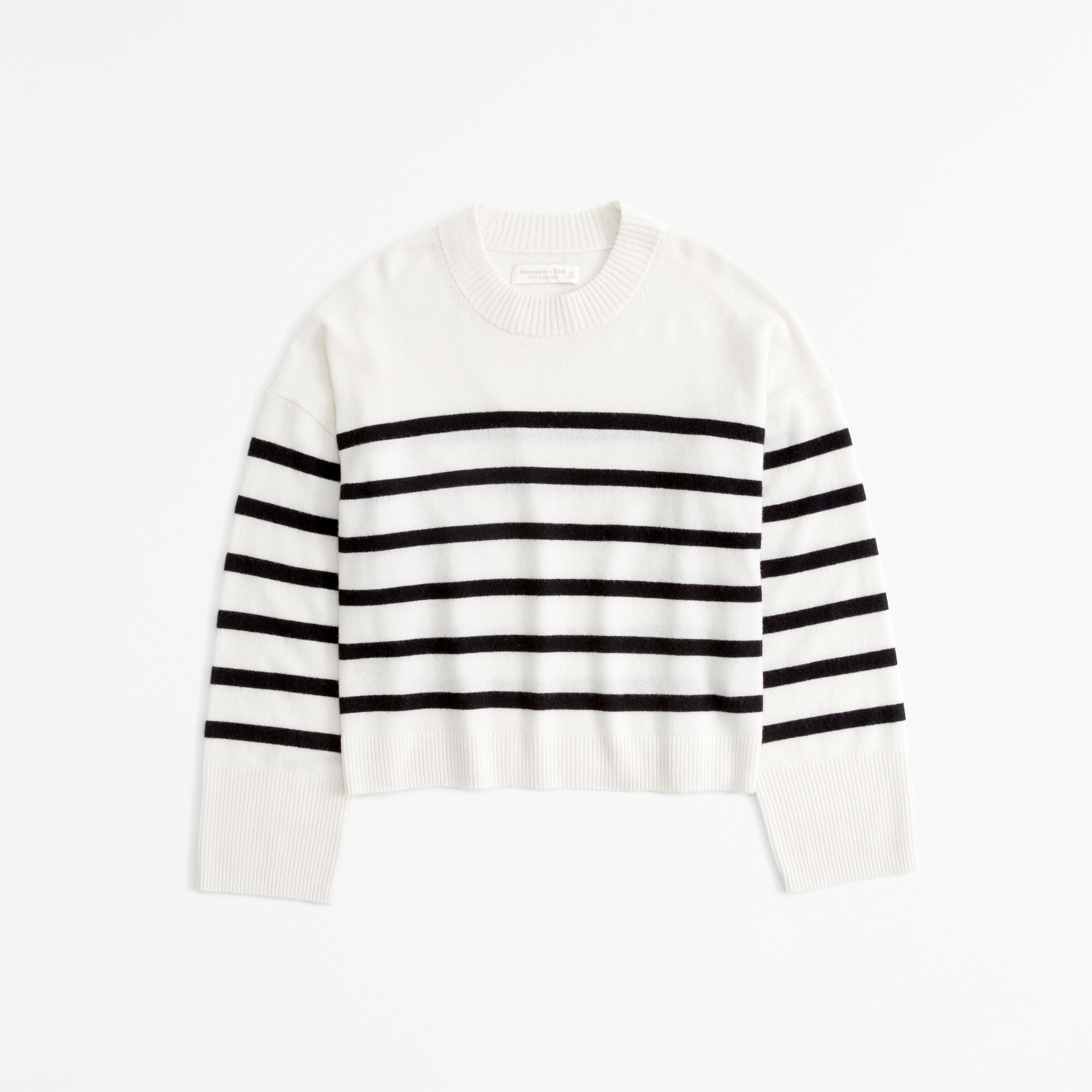 Abercrombie & Fitch Cashmere Crew Sweater In White