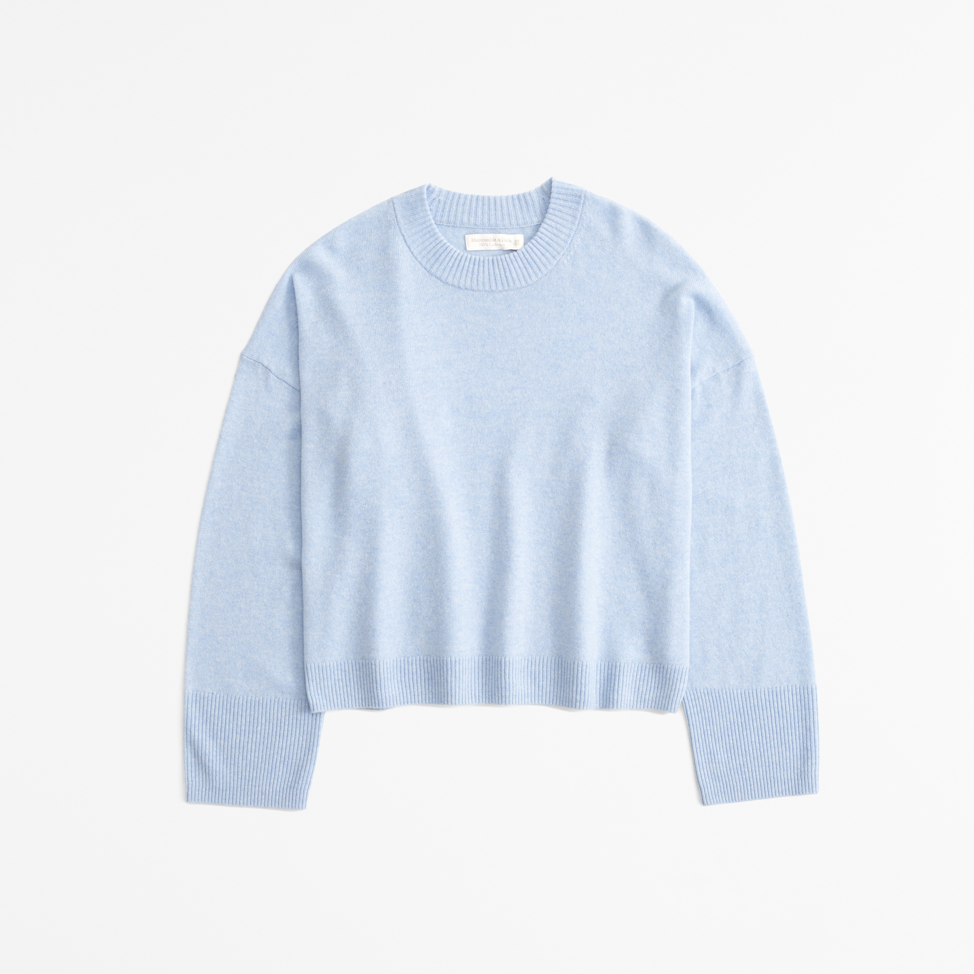 Abercrombie & Fitch Cashmere Crew Sweater In Blue