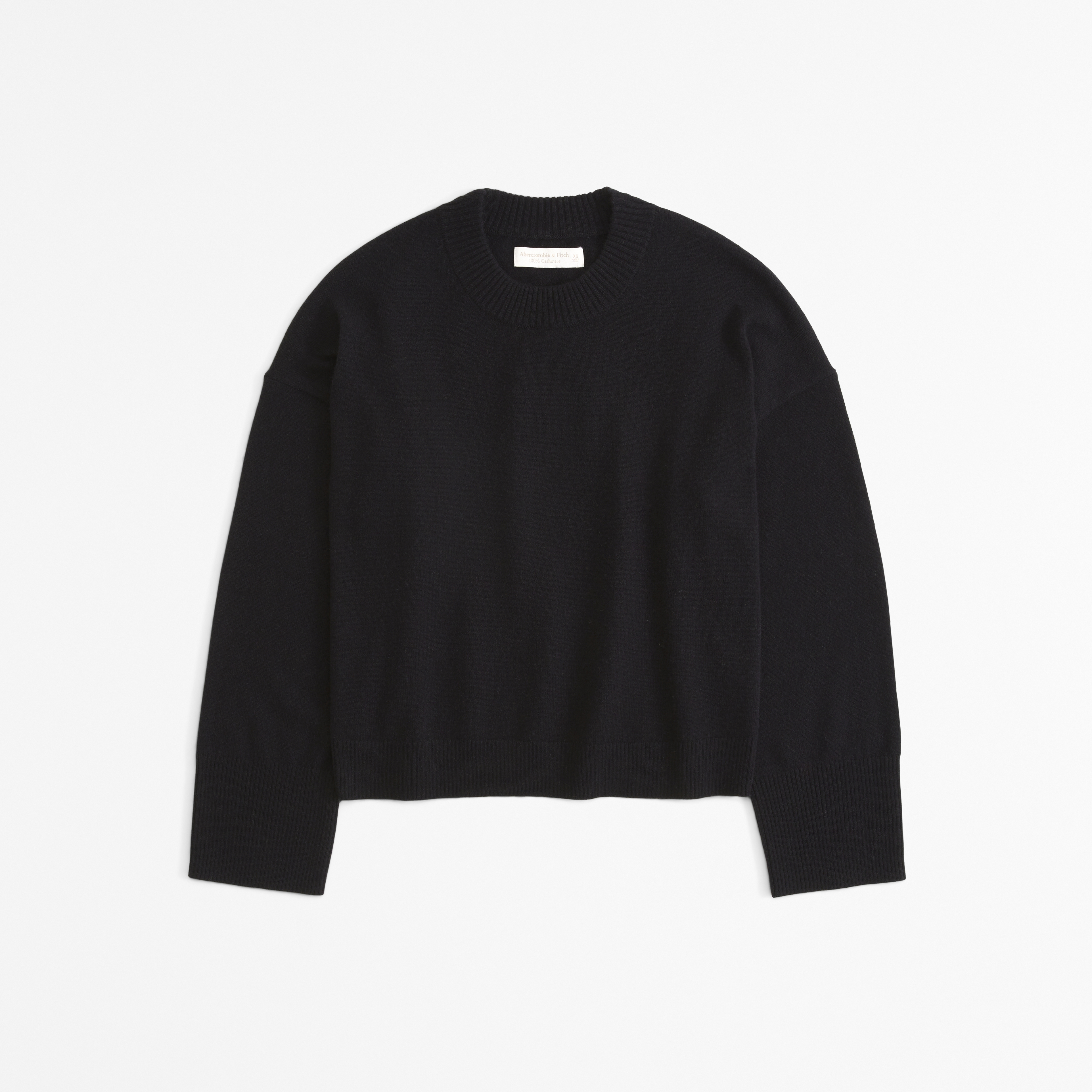 Abercrombie & Fitch Cashmere Crew Sweater In Black