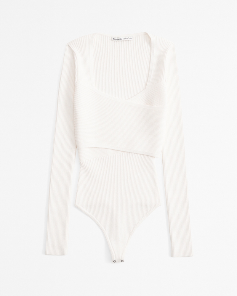 Women s LuxeLoft Wrap Bodysuit Women s Tops Abercrombie