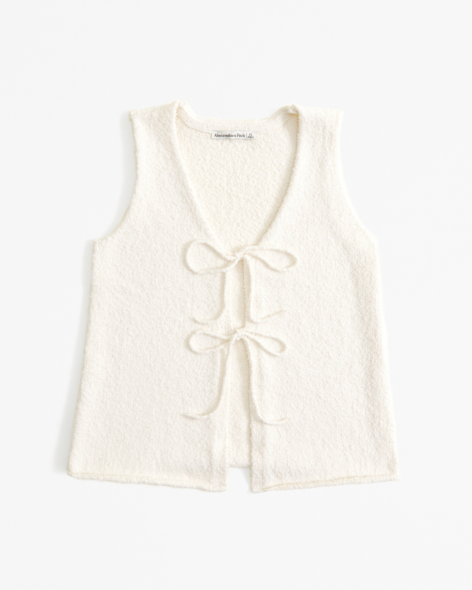 Tie-Front Textured Vest