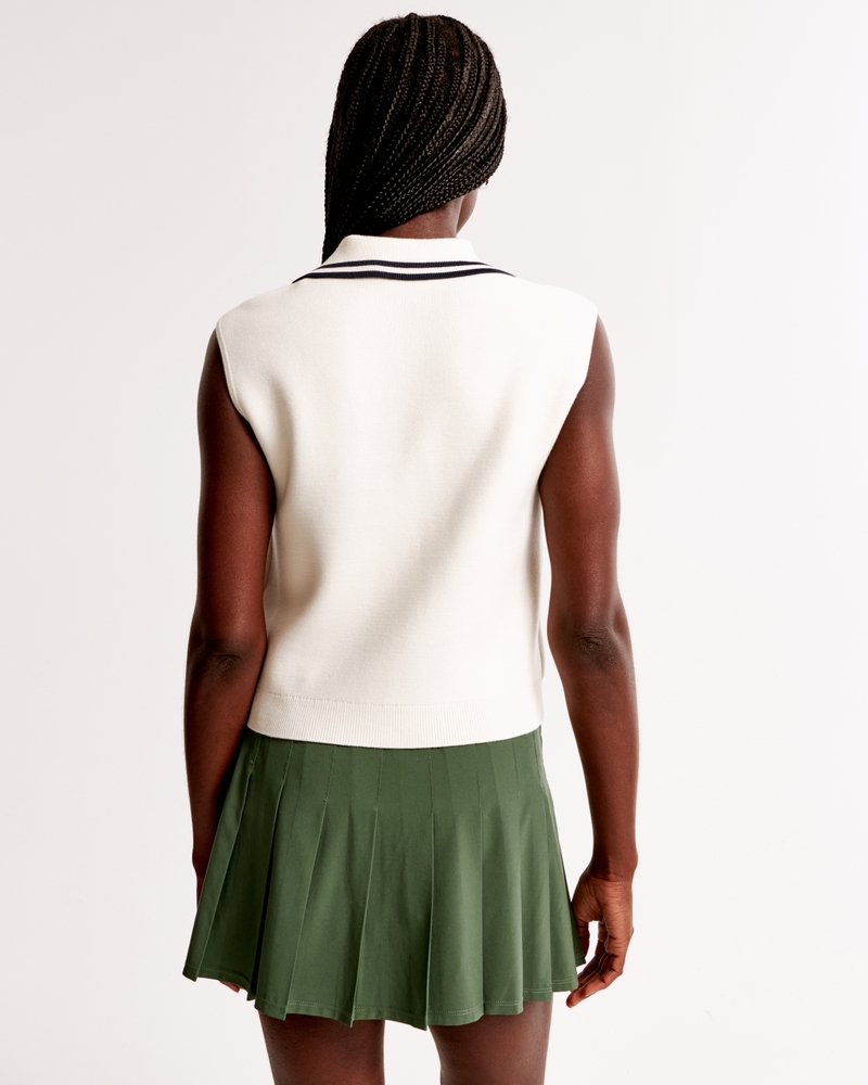 LuxeLoft Sleeveless Sweater Polo