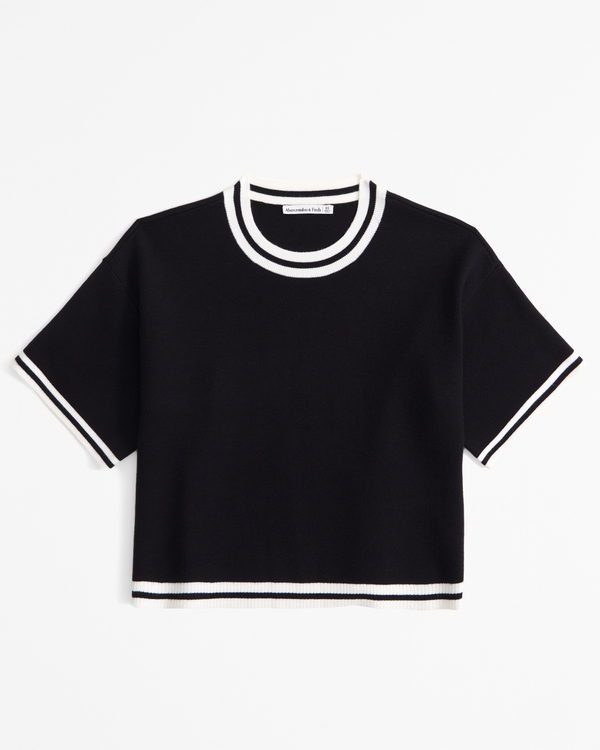 LuxeLoft Sweater Tee, Black