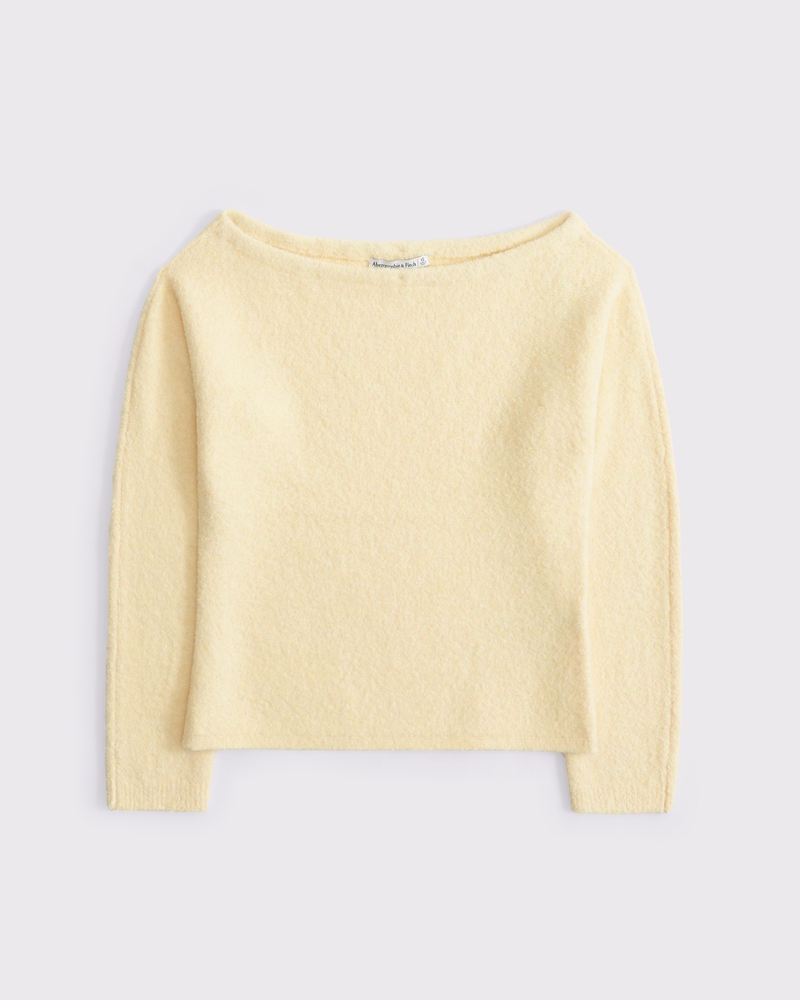 Boucle Off-The-Shoulder Sweater