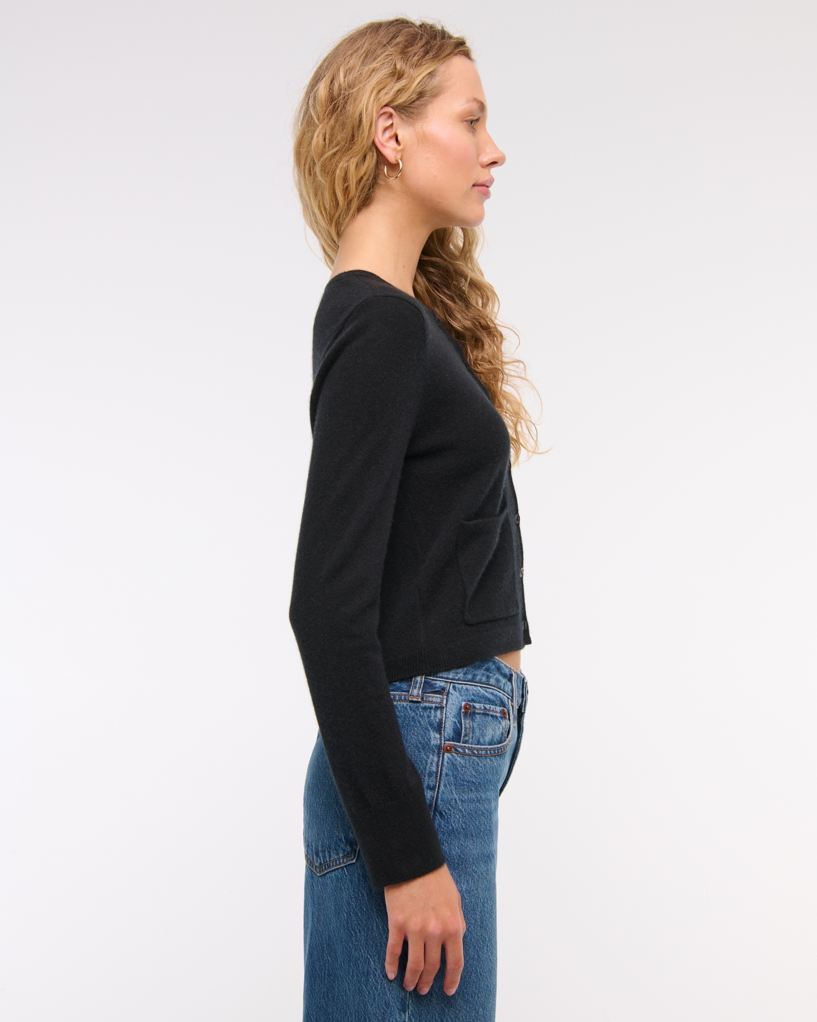 Cashmere Crew Cardigan