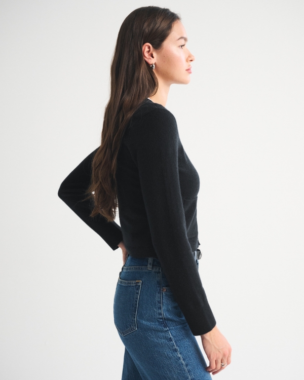 Cashmere Crew Cardigan