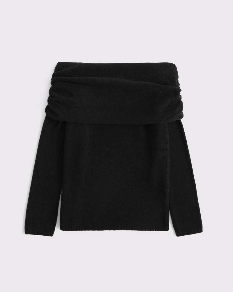 Foldover Off The Shoulder Sweater