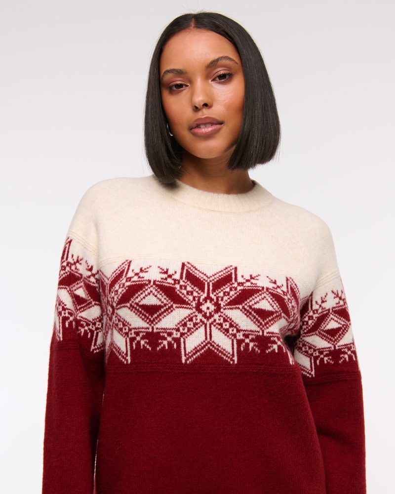 Relaxed Lounge Fairisle Crew Sweater