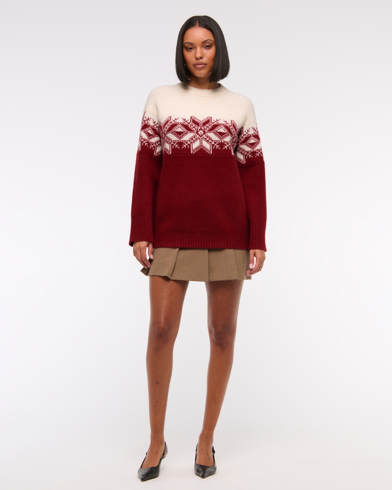 Relaxed Lounge Fairisle Crew Sweater