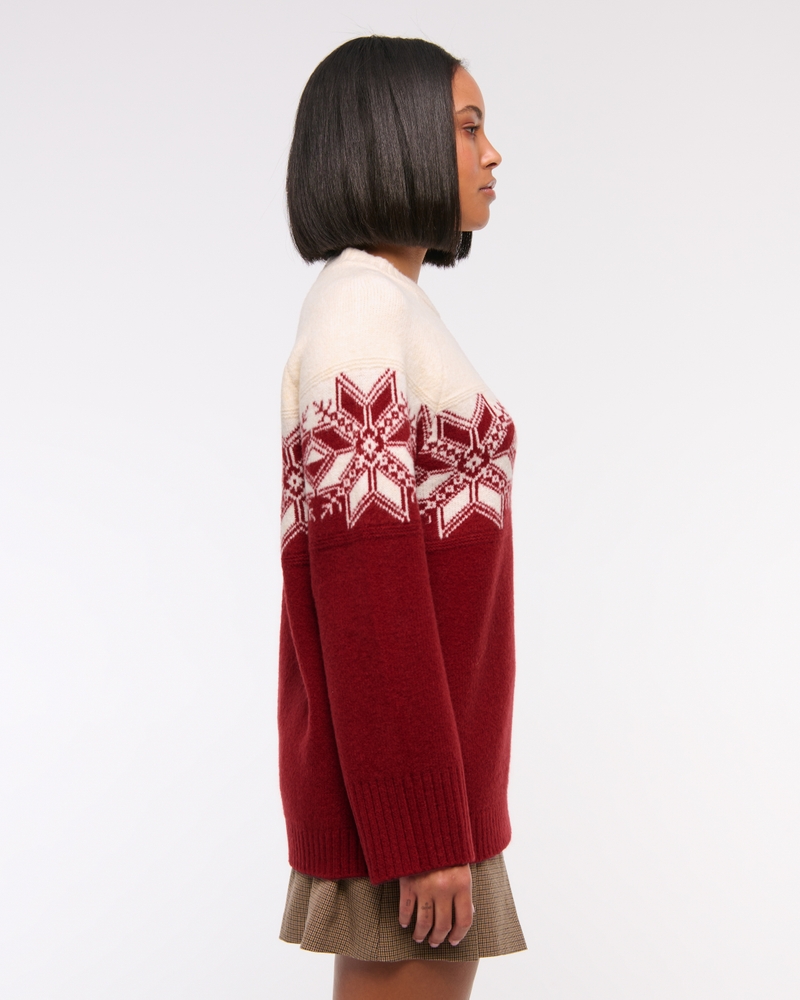 Relaxed Lounge Fairisle Crew Sweater
