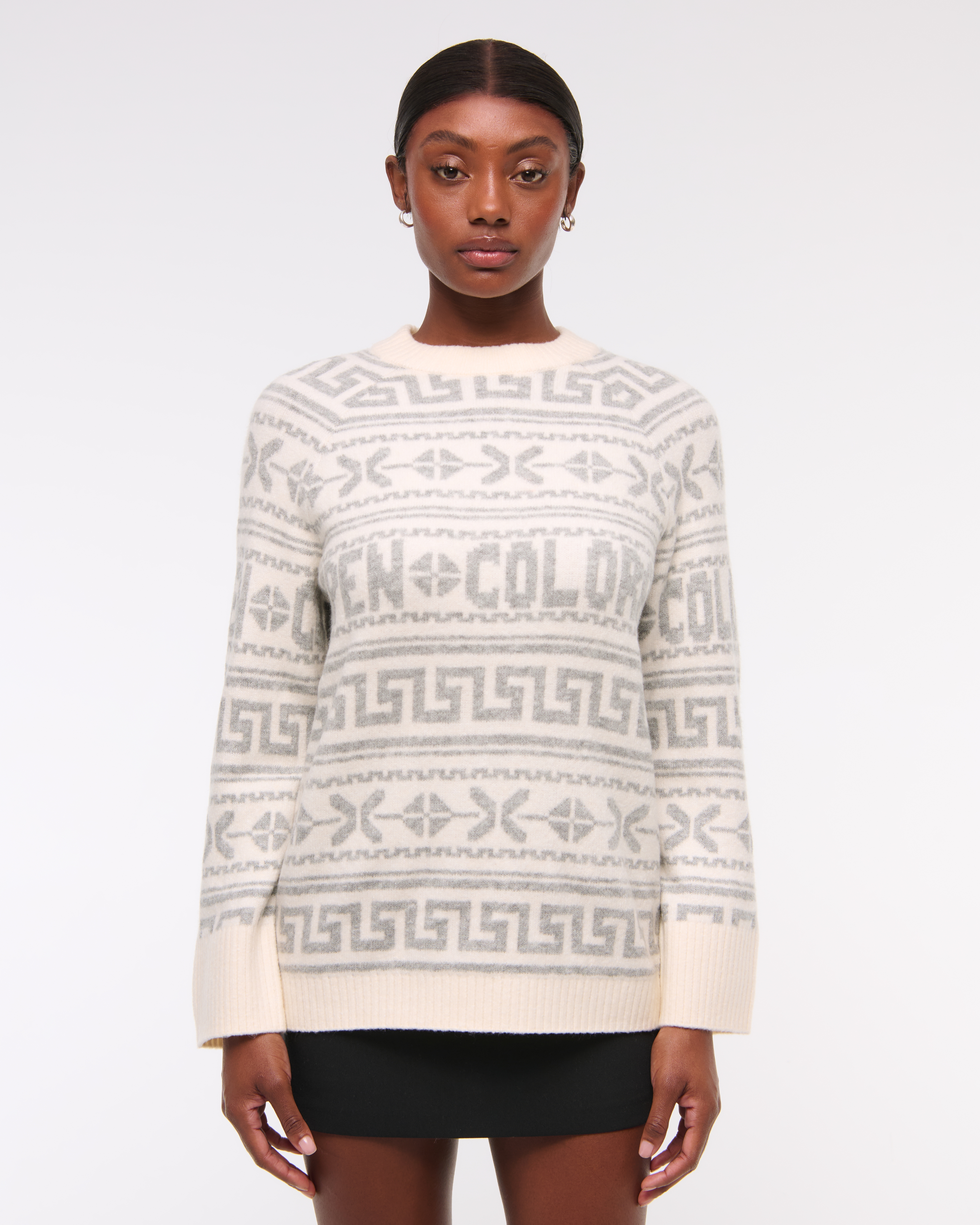 Женские свитеры Abercrombie & Fitch Relaxed Lounge Fairisle Crew Sweater — фото 3