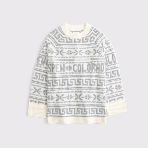 Женские свитеры Abercrombie & Fitch Relaxed Lounge Fairisle Crew Sweater