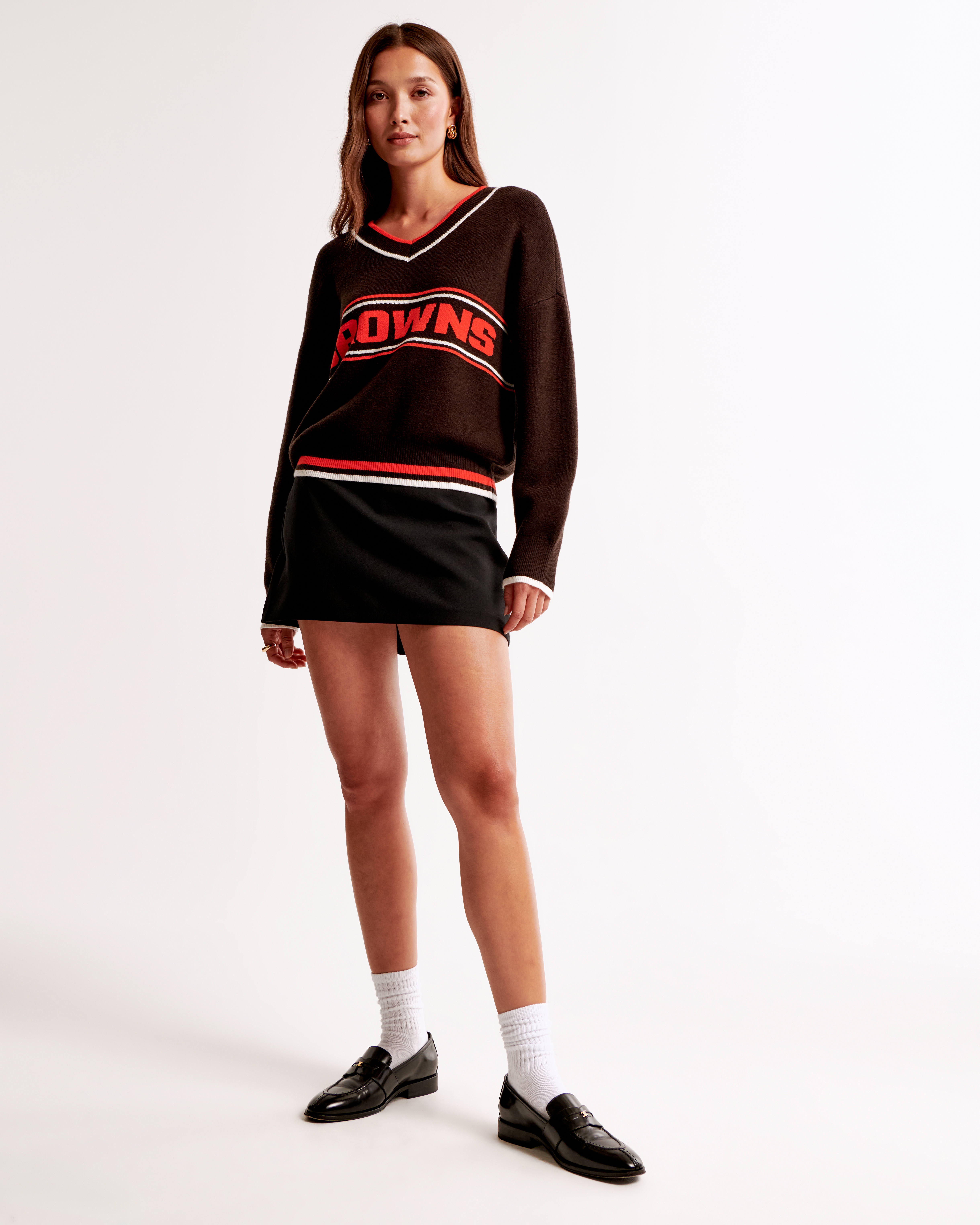 Abercrombie & Fitch Cleveland Browns Luxeloft V-neck Sweater