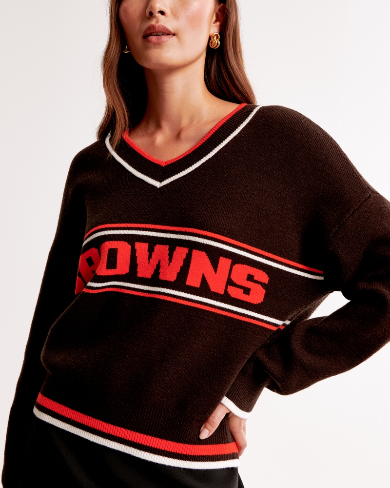 Cleveland Browns LuxeLoft V-Neck Sweater