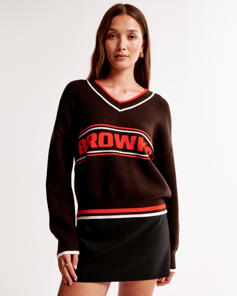 Cleveland Browns LuxeLoft V-Neck Sweater