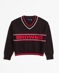 Cleveland Browns LuxeLoft V-Neck Sweater