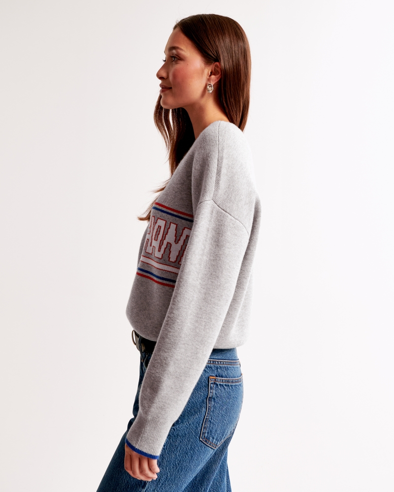 New York Giants LuxeLoft V-Neck Sweater