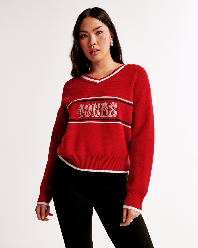 San Francisco 49ers LuxeLoft V-Neck Sweater