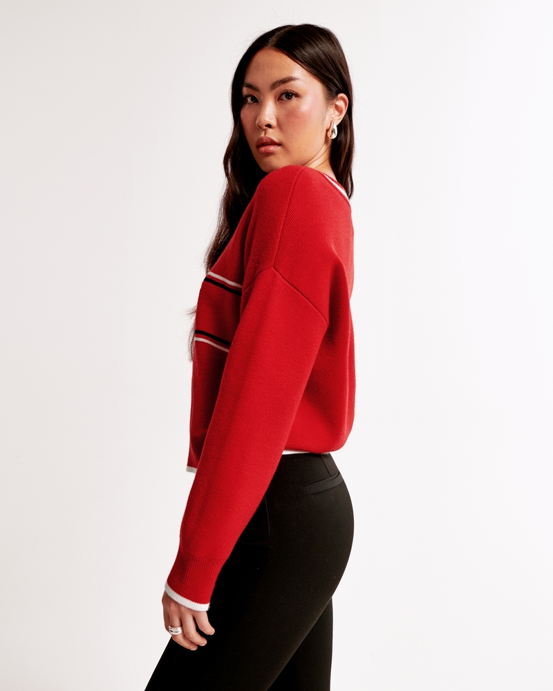 Women's San Francisco 49ers LuxeLoft V-Neck Sweater | Women's Tops