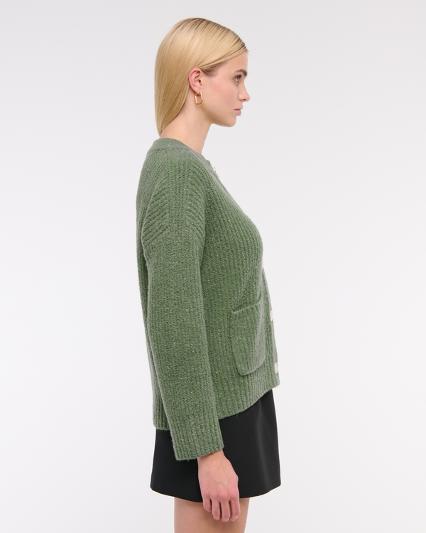 Relaxed Hardware Crew Cardigan