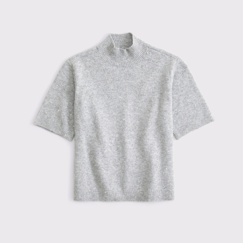 Женские свитеры Abercrombie & Fitch Lurex Mockneck Sweater Tee