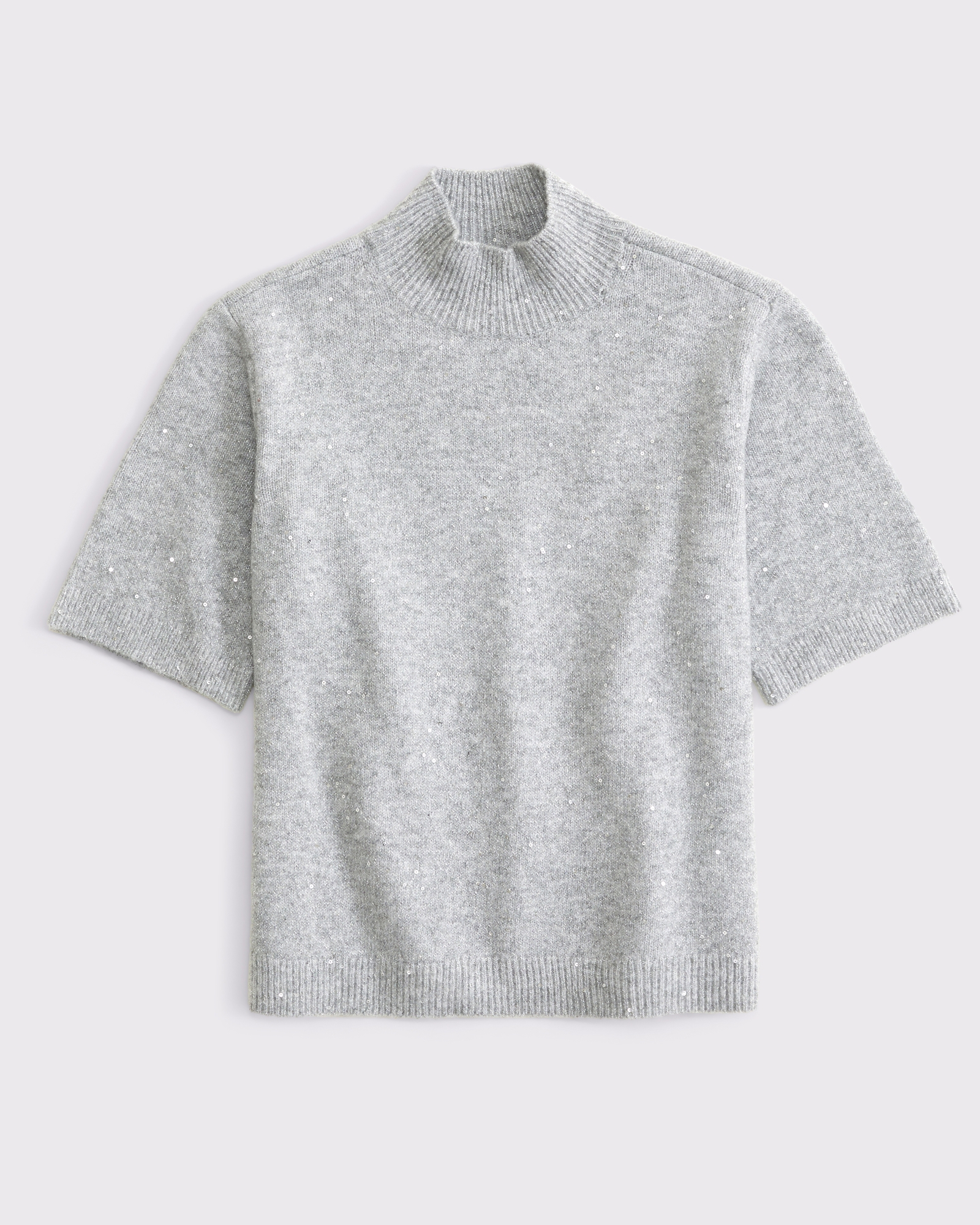Lurex Mockneck Sweater Tee