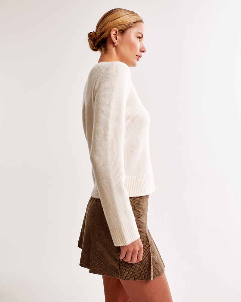Novelty Button Crew Cardigan