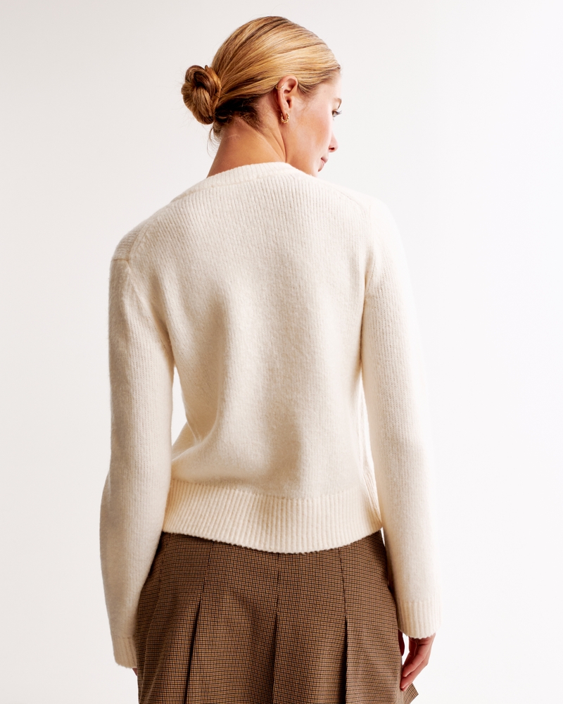 Novelty Button Crew Cardigan