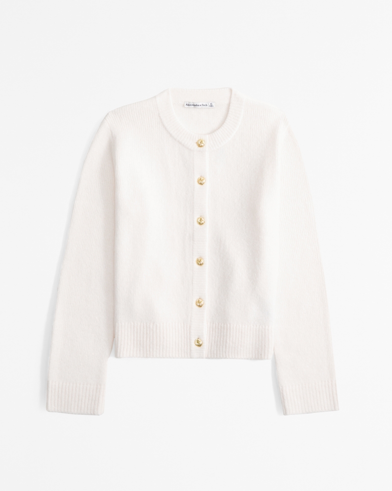 Novelty Button Crew Cardigan