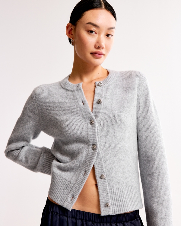 Crew Cardigan, Gray