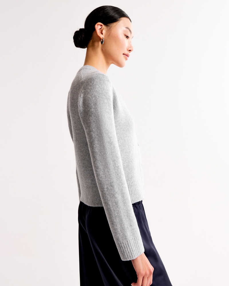 Novelty Button Crew Cardigan