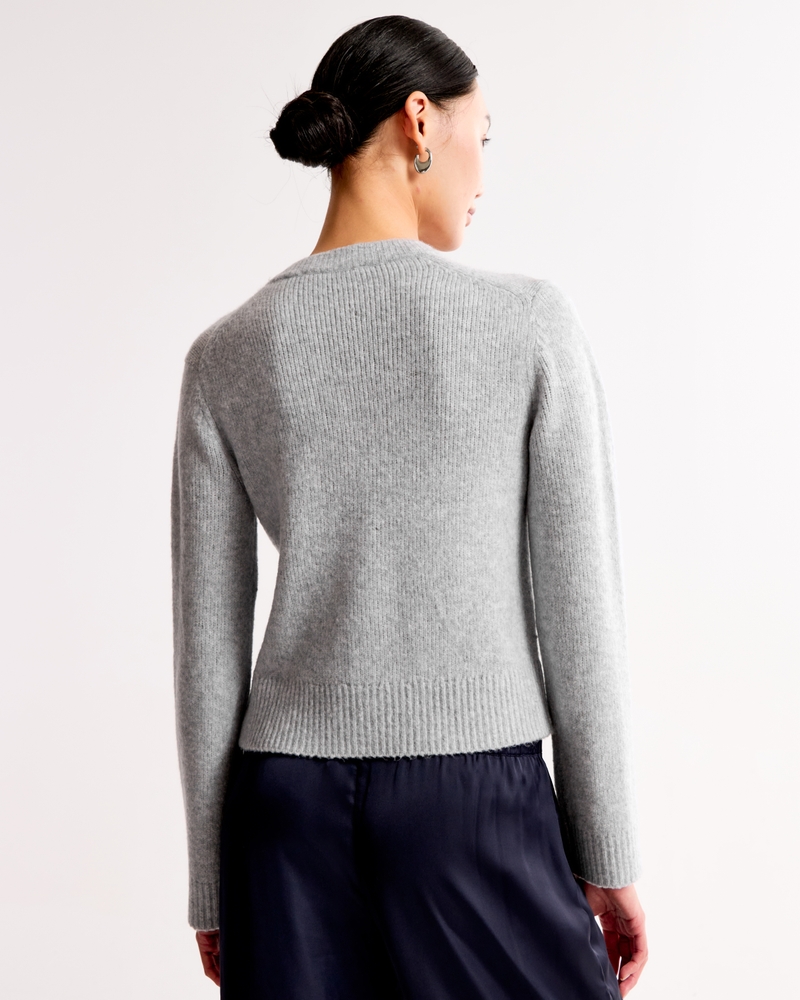 Novelty Button Crew Cardigan