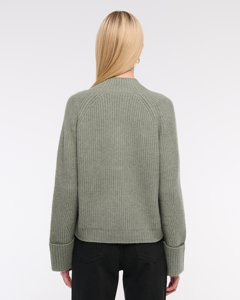 Ribbed Non-Closure Cardigan