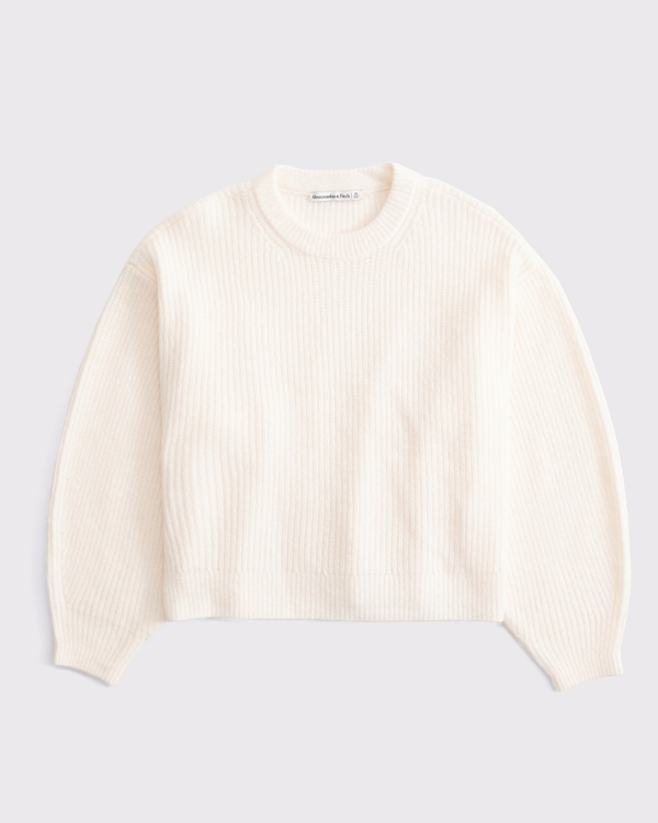 Barrel Sleeve Sweater, Cream view 1