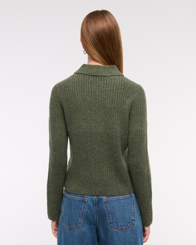 Pearl Button Collared Cardigan