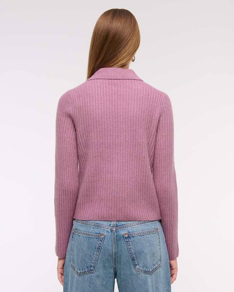 Pearl Button Collared Cardigan