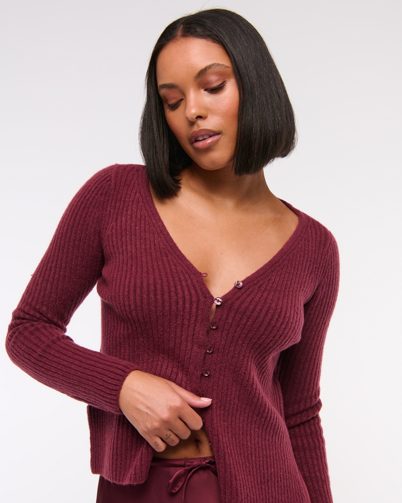 Ribbed Skimming Cardigan