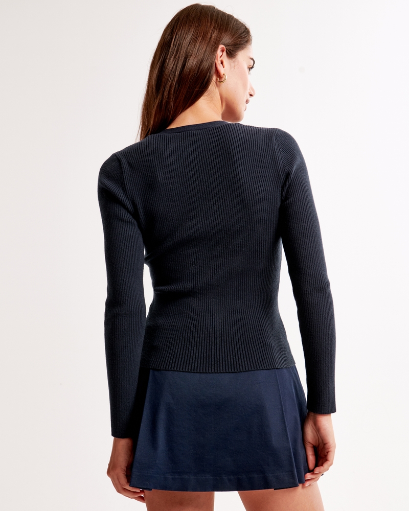 Slim Henley Sweater Top