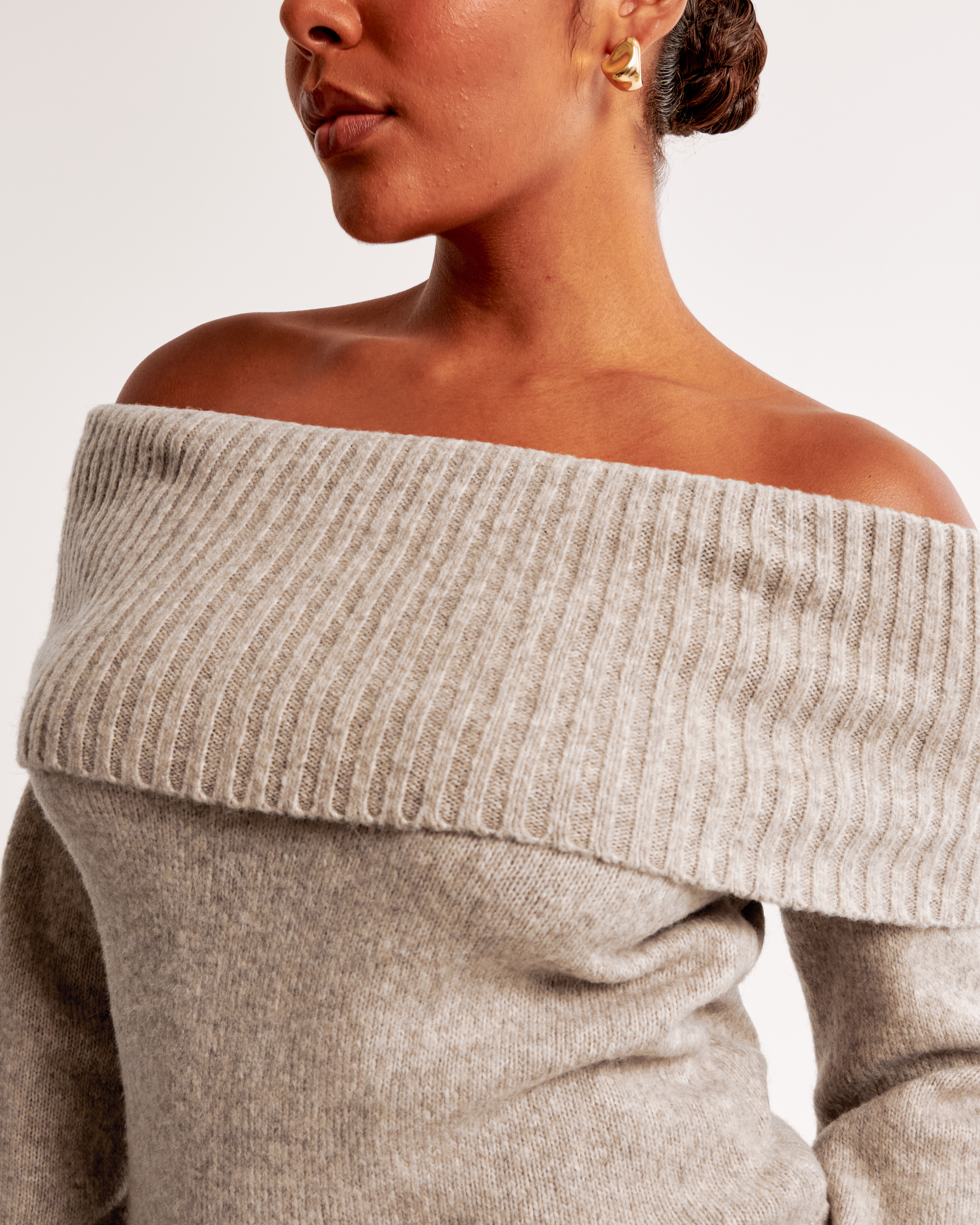 Off the shoulder holiday sweater best sale