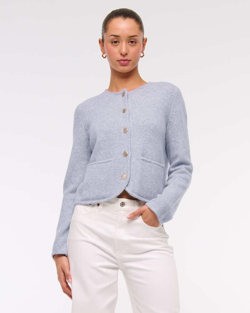 Novelty Button Sweater Jacket