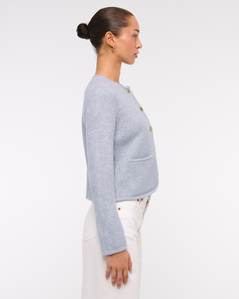 Novelty Button Sweater Jacket